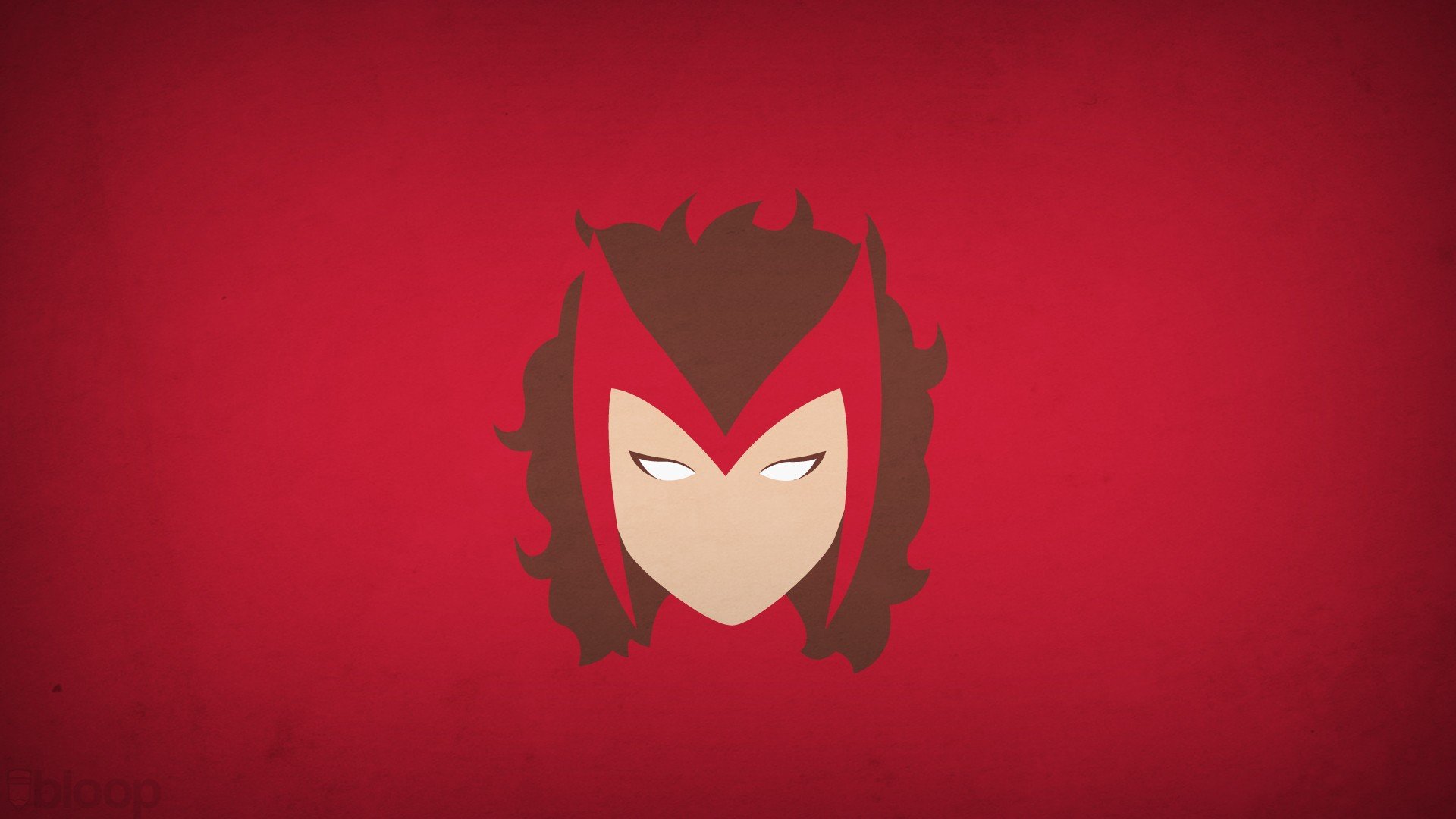 minimalistic, Superheroes, Marvel, Comics, Scarlet, Witch, Red, Background, Blo0p Wallpaper