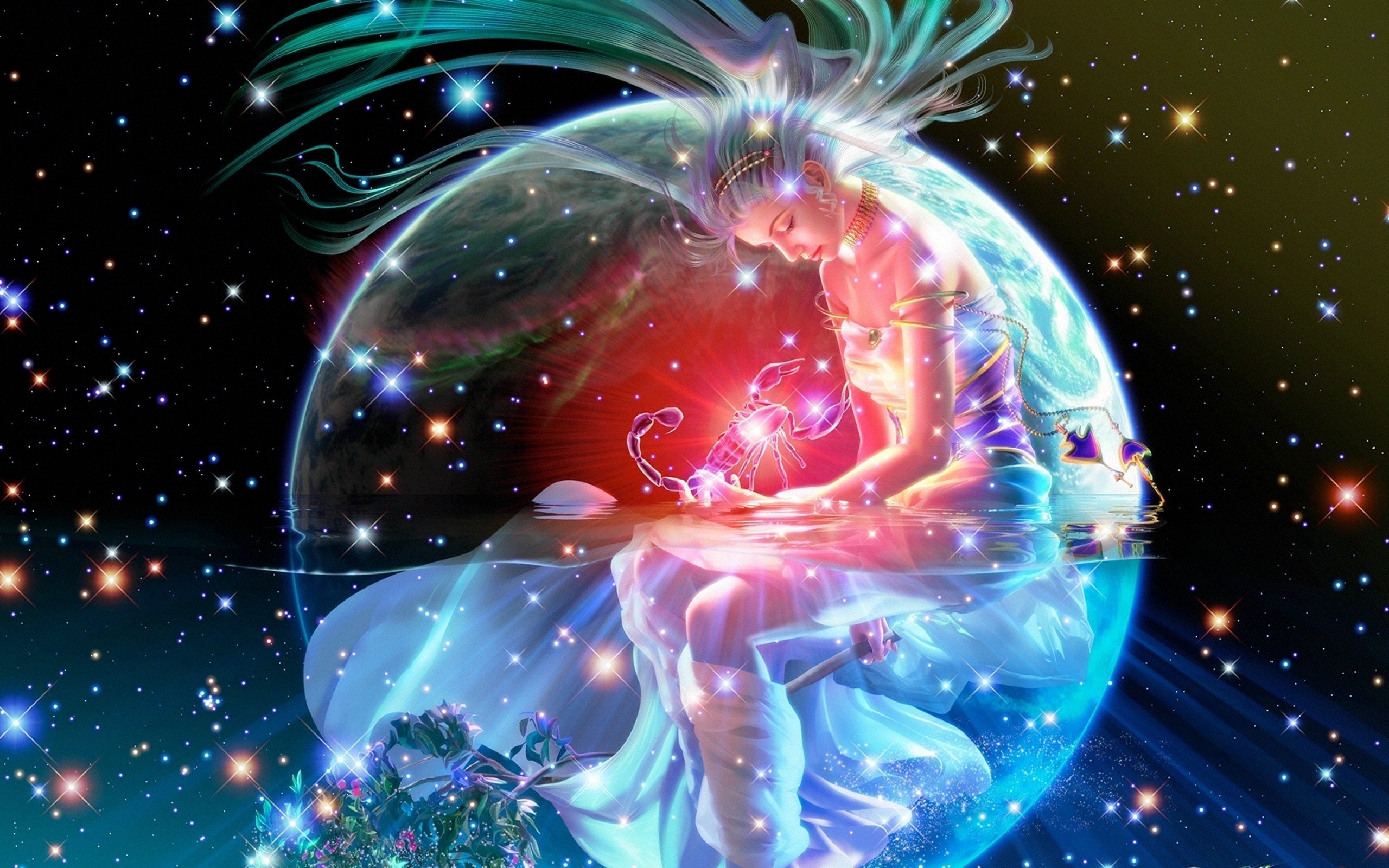 fantasy, Art, Zodiac, Artwork, Kagaya, Yutaka, Scorpions, Scorpio, Zodiac Wallpaper