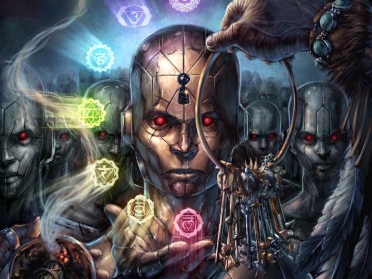 nmezero, Deviantart, Com, Dark, Occult, Sci fi, Psychedelic, Cyborgs, Robot, Cg, Digital art, Magical HD Wallpaper Desktop Background