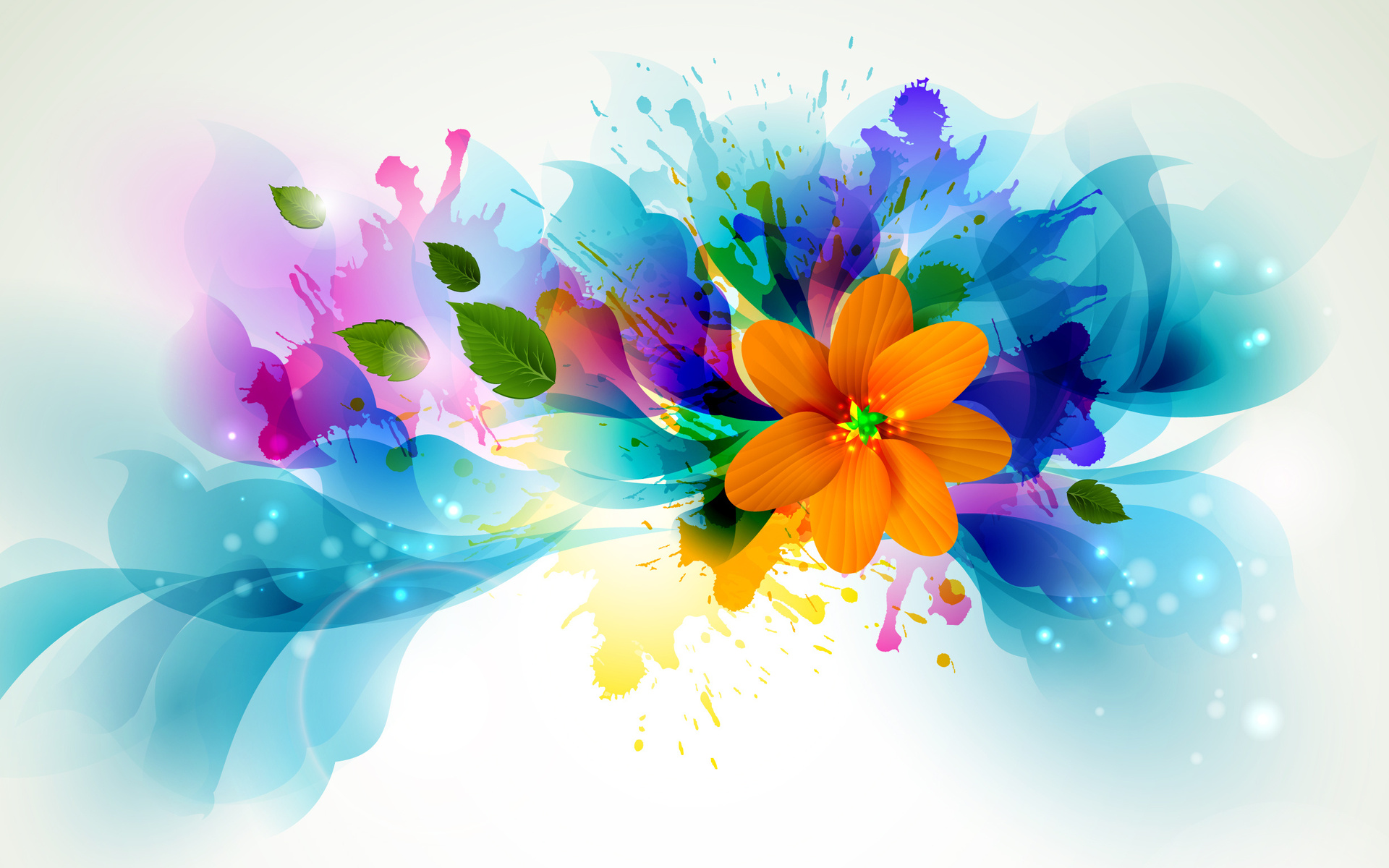 flowers, Colors, Abstract, Vector, Bright, Contrast Wallpaper