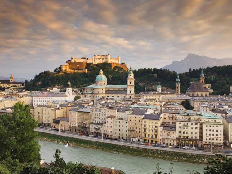old, Austria, Towns, Castle, Salzburg HD Wallpaper Desktop Background