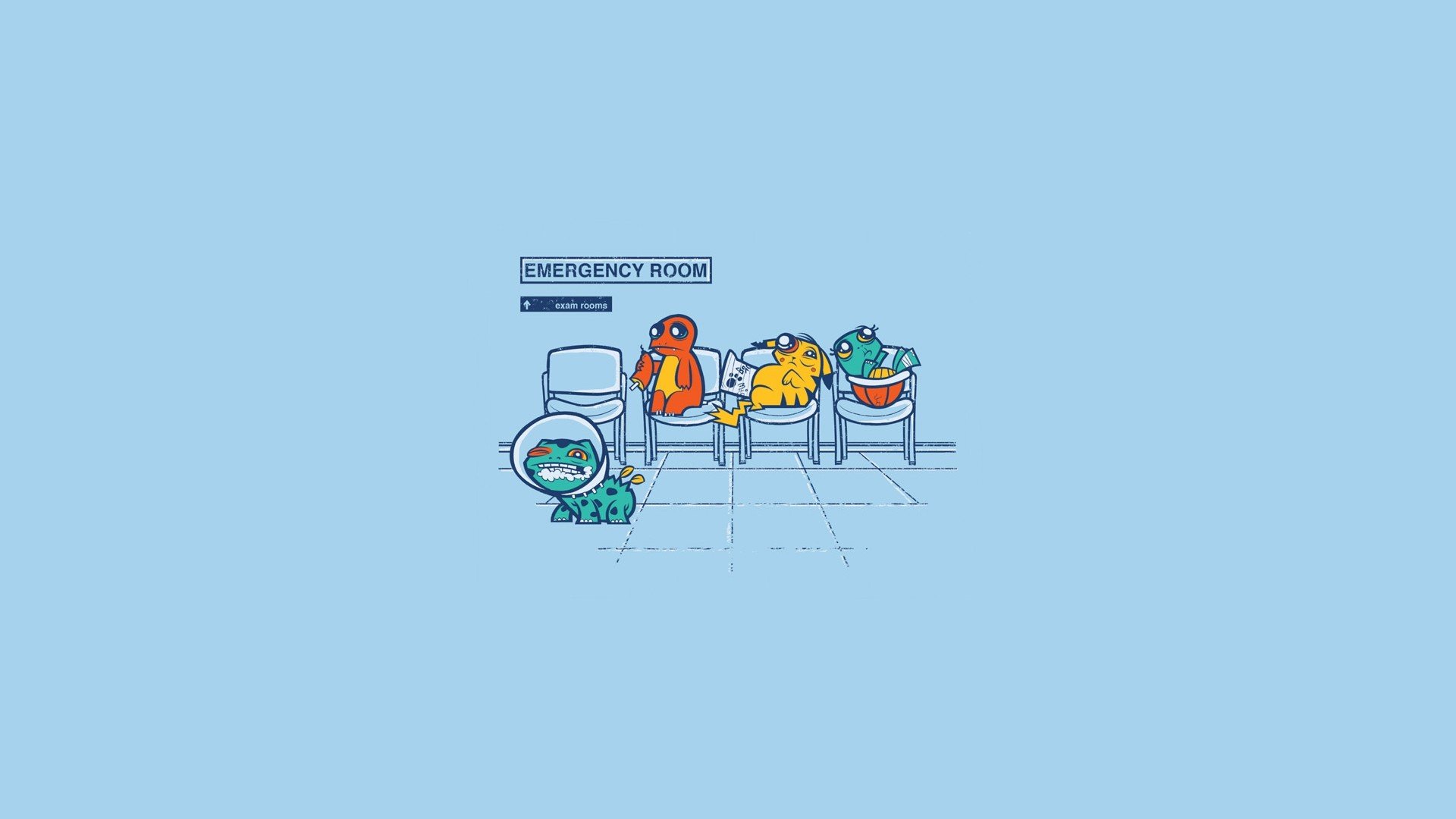 abstract, Pokemon, Bulbasaur, Pikachu, Room, Squirtle, Emergency, Solid, Simplistic, Charmander, Simple Wallpaper