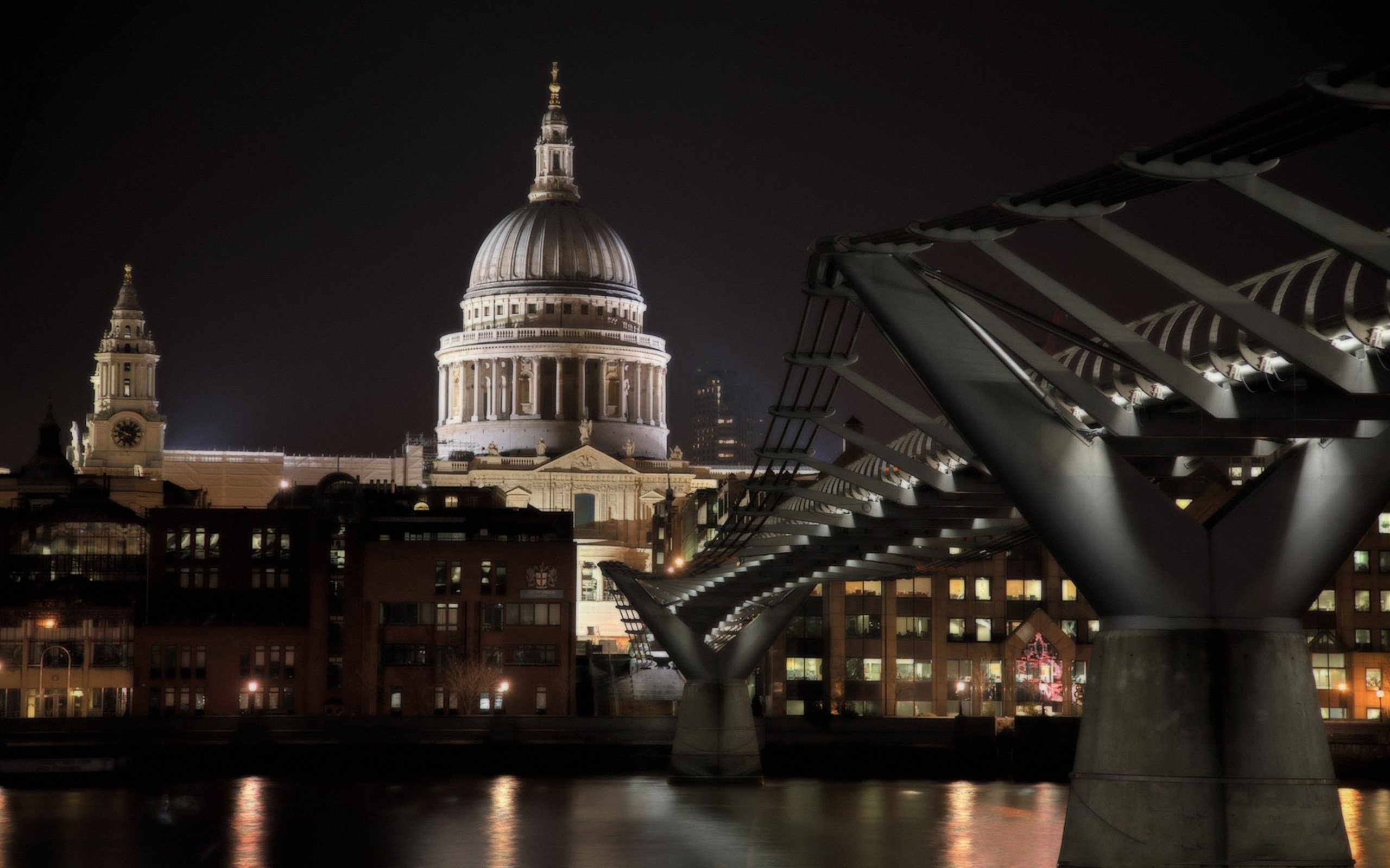 architecture, London, Buildings, Millenium, Bridge Wallpaper