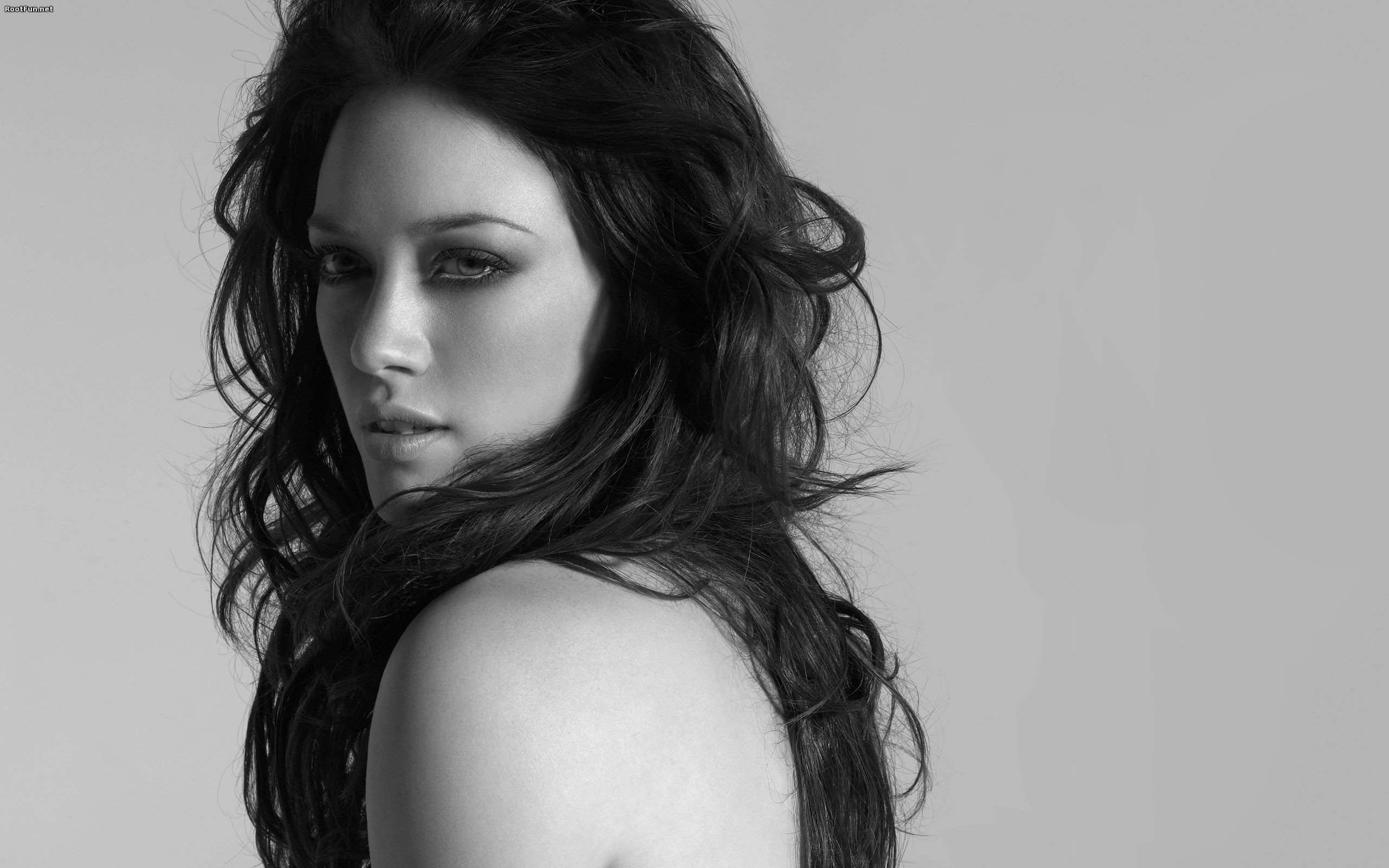women, Hilary, Duff, Grayscale, Monochrome Wallpaper