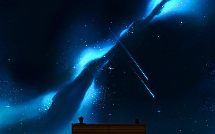 night, Stars, Digital, Art, Artwork HD Wallpaper Desktop Background