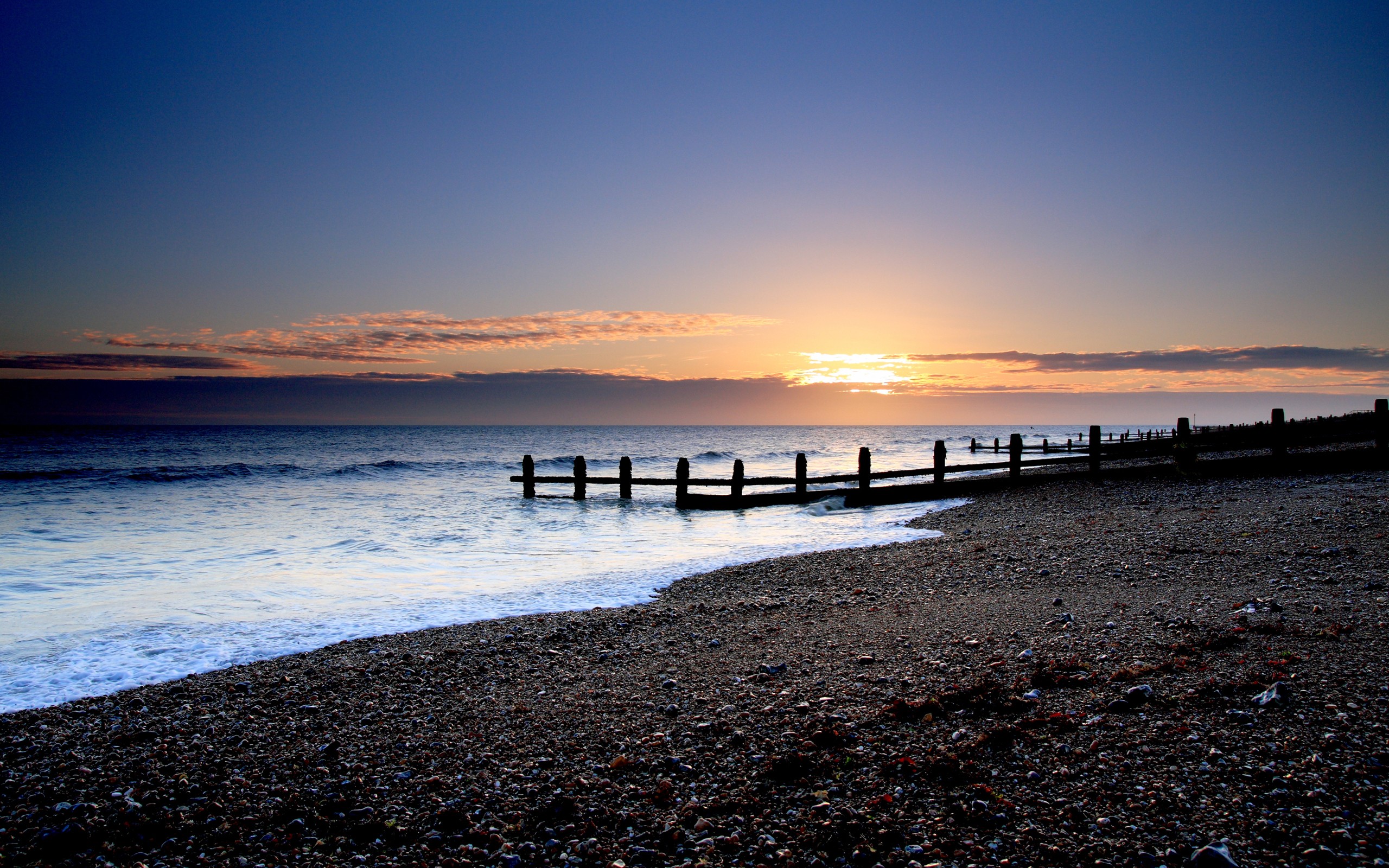 sea, Sunset Wallpaper