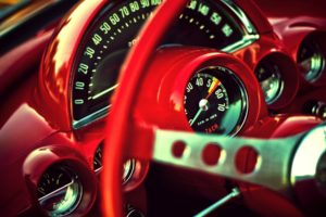 vehicles, Cars, Chevy, Chevrolet, Corvette, Old, Retro, Classic, Red, Colors, Contrast, Numbers, Wheels, Gauge, Glass, Interior, Close, Up, Macro, Muscle
