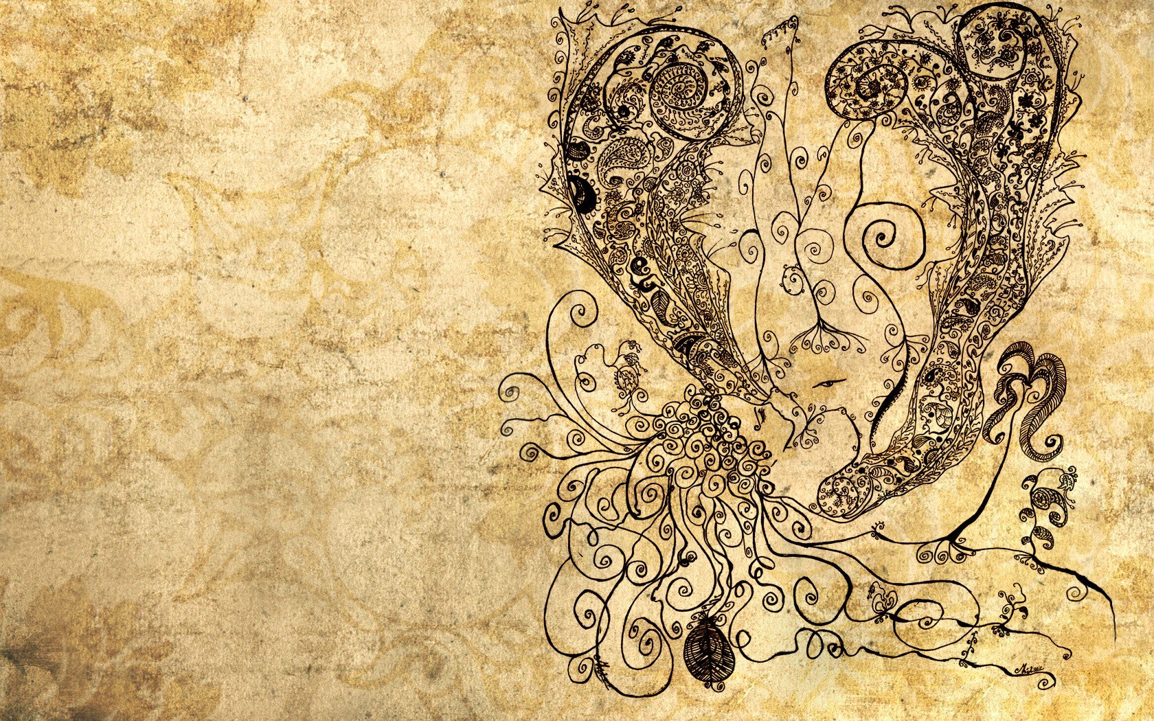 women, Drawings Wallpaper