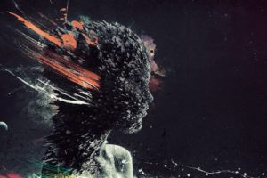 manipulation, Cg, Digital, 3d, Fractal, Shatter, Psychedelic, Skulls, Dark, Abstract, Weird, Colors, Surreal, Dream, Mood, Emotion, Sad, Sorrow, Suicide, Mental, Illness, Dark, Break, Apart, Women, Girls, Females
