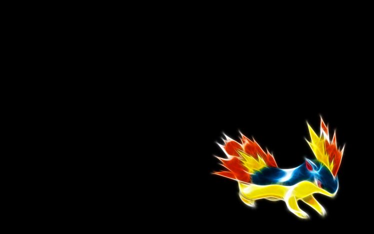 pokemon, Quilava, Black, Background HD Wallpaper Desktop Background