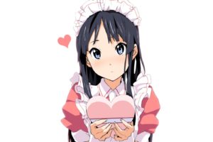 k on , Maids, Valentines, Day, Akiyama, Mio, Anime, Anime, Girls