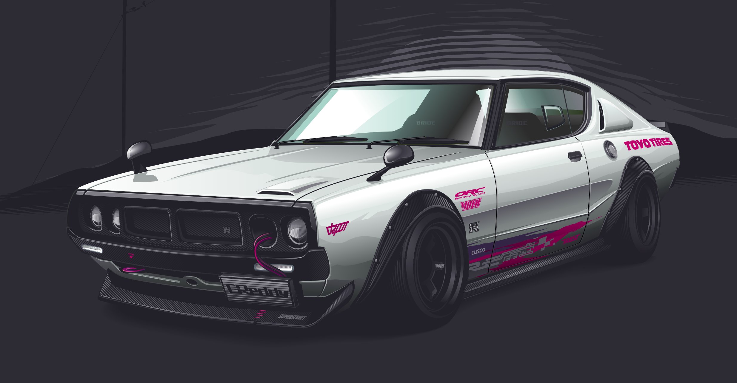 classic, Skyline, Gtr, Vector Wallpaper