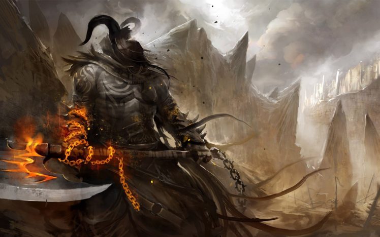 soldiers, Fire, Fantasy, Art, Armor, Artwork, Warriors HD Wallpaper Desktop Background
