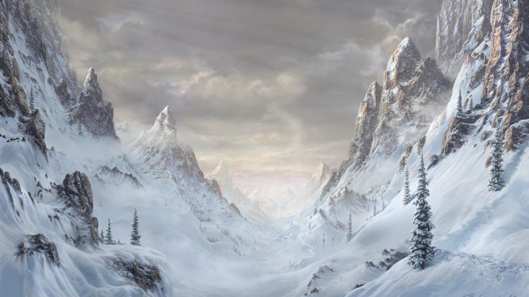 mountains, Artwork HD Wallpaper Desktop Background