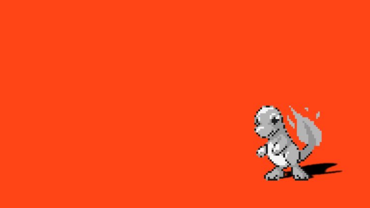 pokemon, Simple, Background, Charmander, Red, Background HD Wallpaper Desktop Background