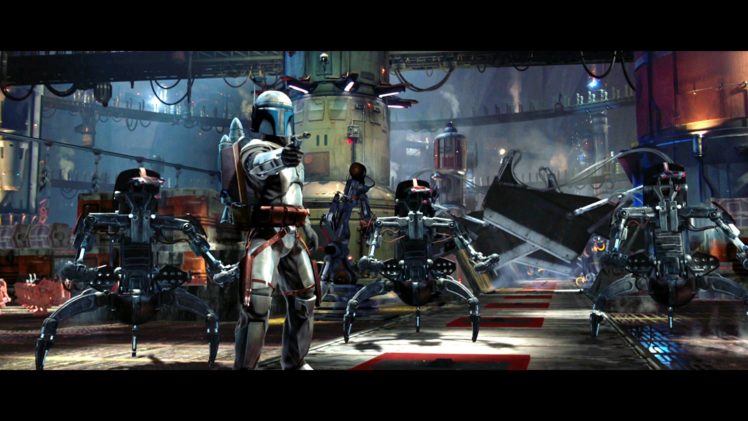 star, Wars, Attack, Clones, Sci fi, Action, Futuristic, Movie, Film, Warrior, Robot, Armor HD Wallpaper Desktop Background