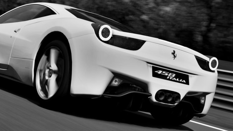 cars, Ferrari, Grayscale, Gran, Turismo, Monochrome, Vehicles, Ferrari, 458, Italia, Gran, Turismo HD Wallpaper Desktop Background