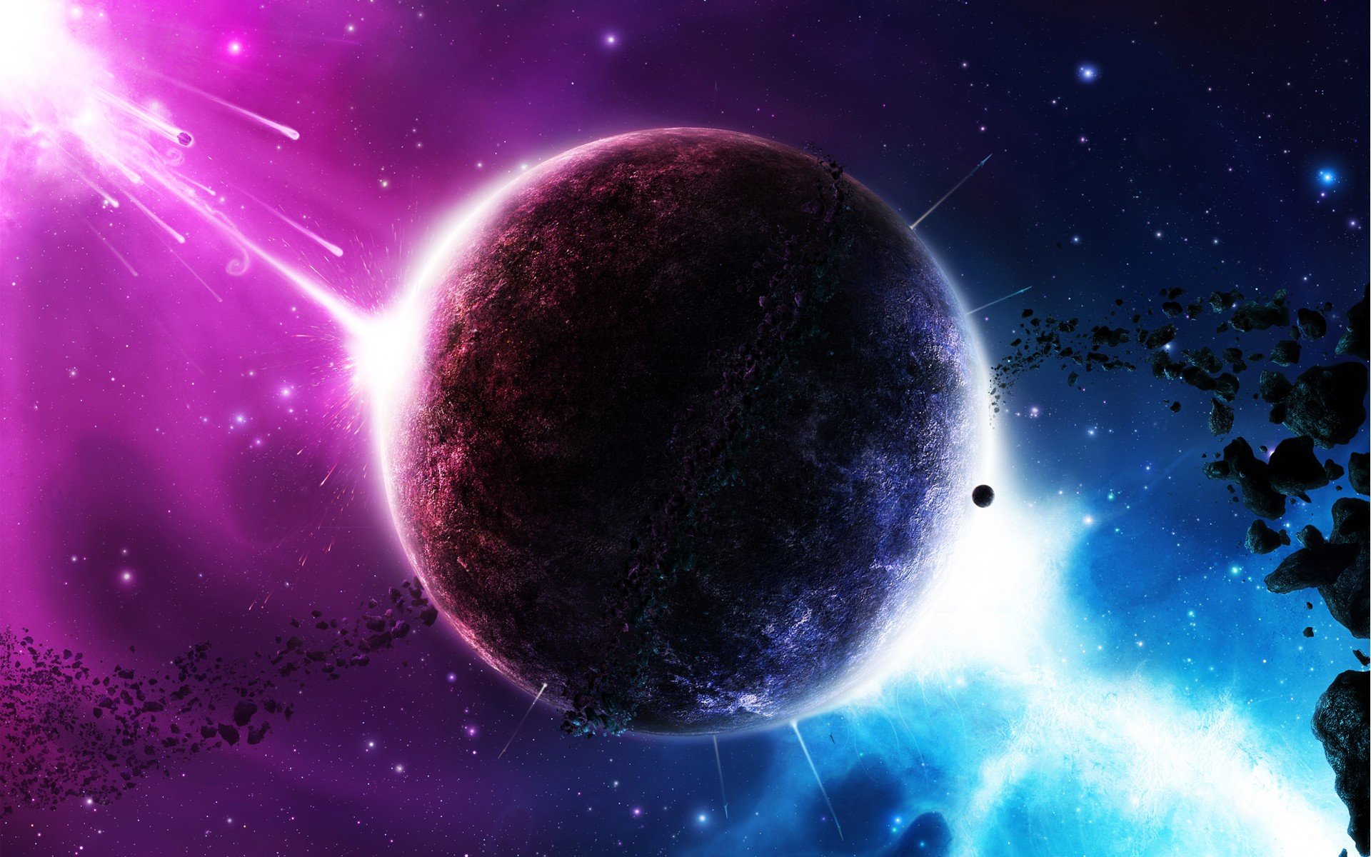outer, Space, Twilight, Galaxies, Planets, Deviantart Wallpaper