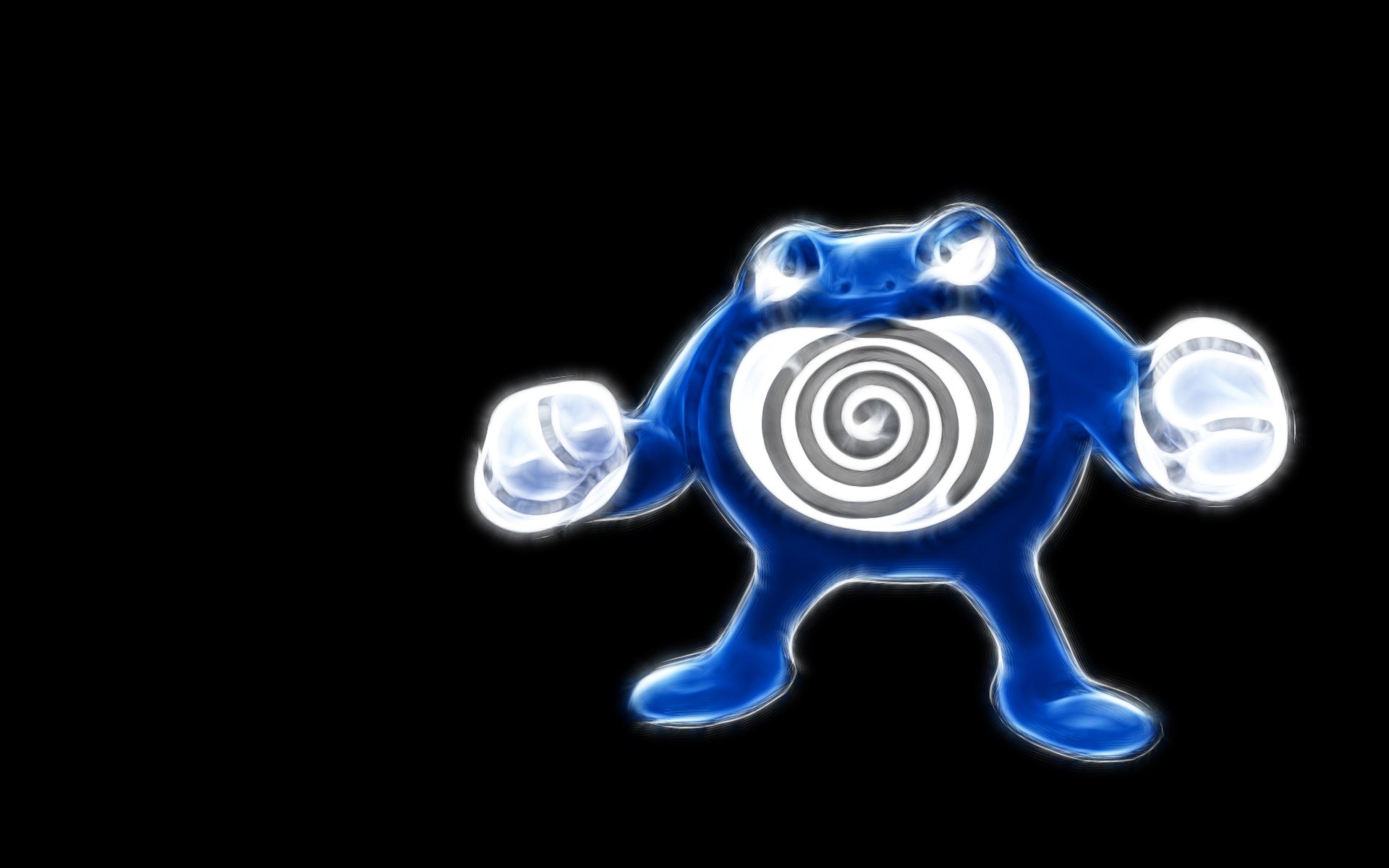 pokemon, Fractalius, Poliwrath, Black, Background Wallpaper