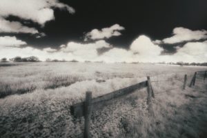 clouds, Fences, Fields, Outdoors, Monochrome, Farms