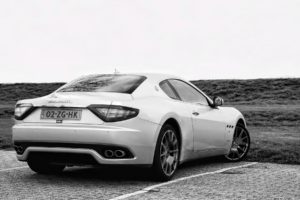 cars, Maserati, Monochrome, Back, View, Vehicles, Maserati, Granturismo