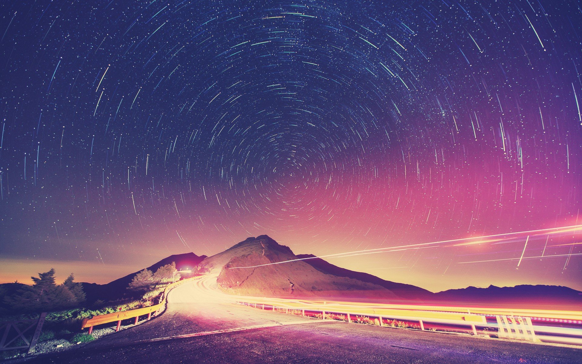 stars, Roads, Taiwan, Long, Exposure, Skyscapes, Star, Trails Wallpaper