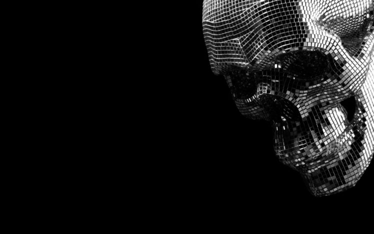skulls, Balls, Disco, Black, Background HD Wallpaper Desktop Background