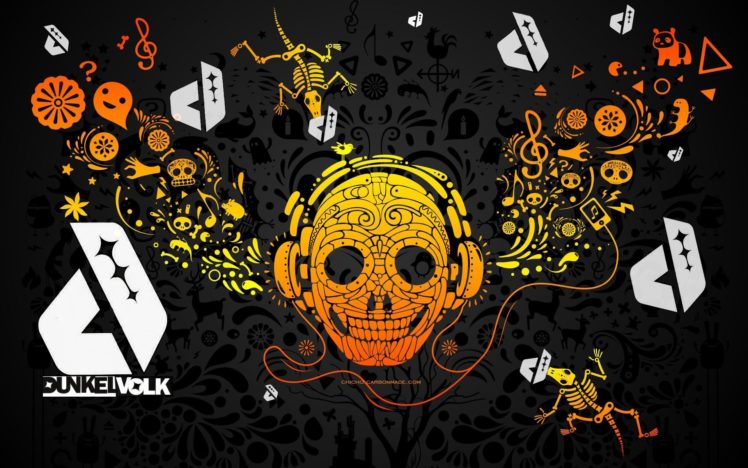 skulls, Drawings HD Wallpaper Desktop Background
