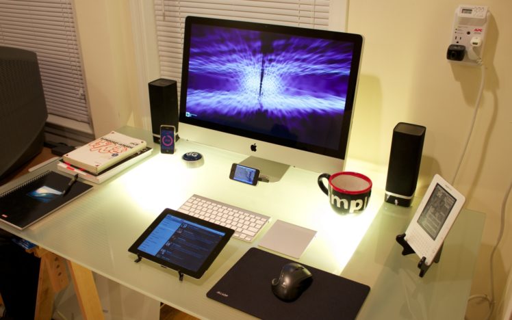 computer, Apple, Photography, Tech, Mech, Screen, Glass, Cup, Coffee, Speakers, Tablet, Electric HD Wallpaper Desktop Background