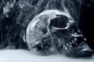 dark, Skull, Horror, Scary, Creepy, Spooky, Evil, Occult, Bone, Teeth, Eyes, Steam, Mist, Cold, Frozen, Cg, Digital, Art, 3d, Macabre, Death, Reaper