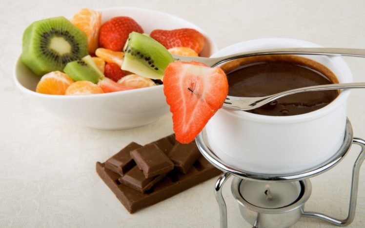 fruits, Chocolate, Desserts, Strawberries, Fondue, White, Background HD Wallpaper Desktop Background