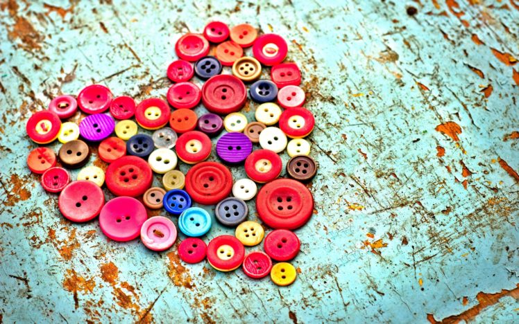 love, Romance, Heart, Artistic, Buttons, Color, Contrast, Emotion, Mood, Valentines, Abstract, Photography HD Wallpaper Desktop Background