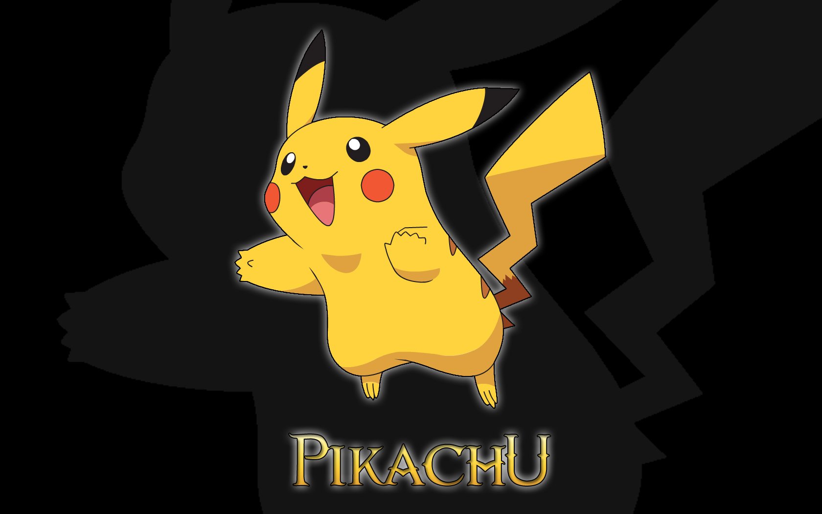 pokemon, Pikachu, Black, Background Wallpaper