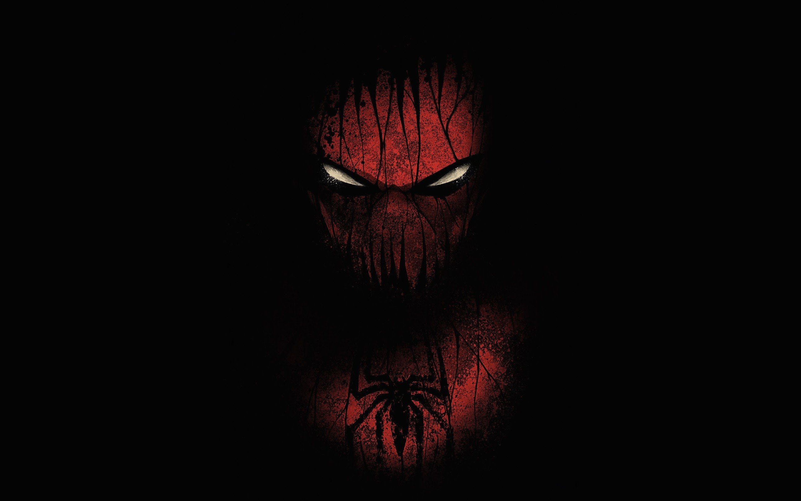 black, Red, Spider man, Artwork, Marvel, Comics, Black, Background Wallpaper