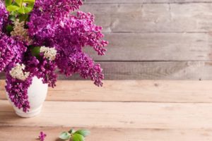 flowers, Lilac, Vases, Wooden, Planks