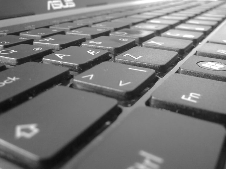 computers, Keyboards, Asus, Intel, Monochrome, Brands, Logos HD Wallpaper Desktop Background