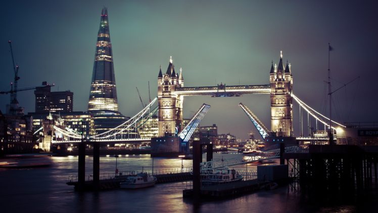 cityscapes, Night, Architecture, London, Bridges, Buildings HD Wallpaper Desktop Background