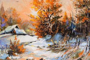 paintings, Winter, Artwork