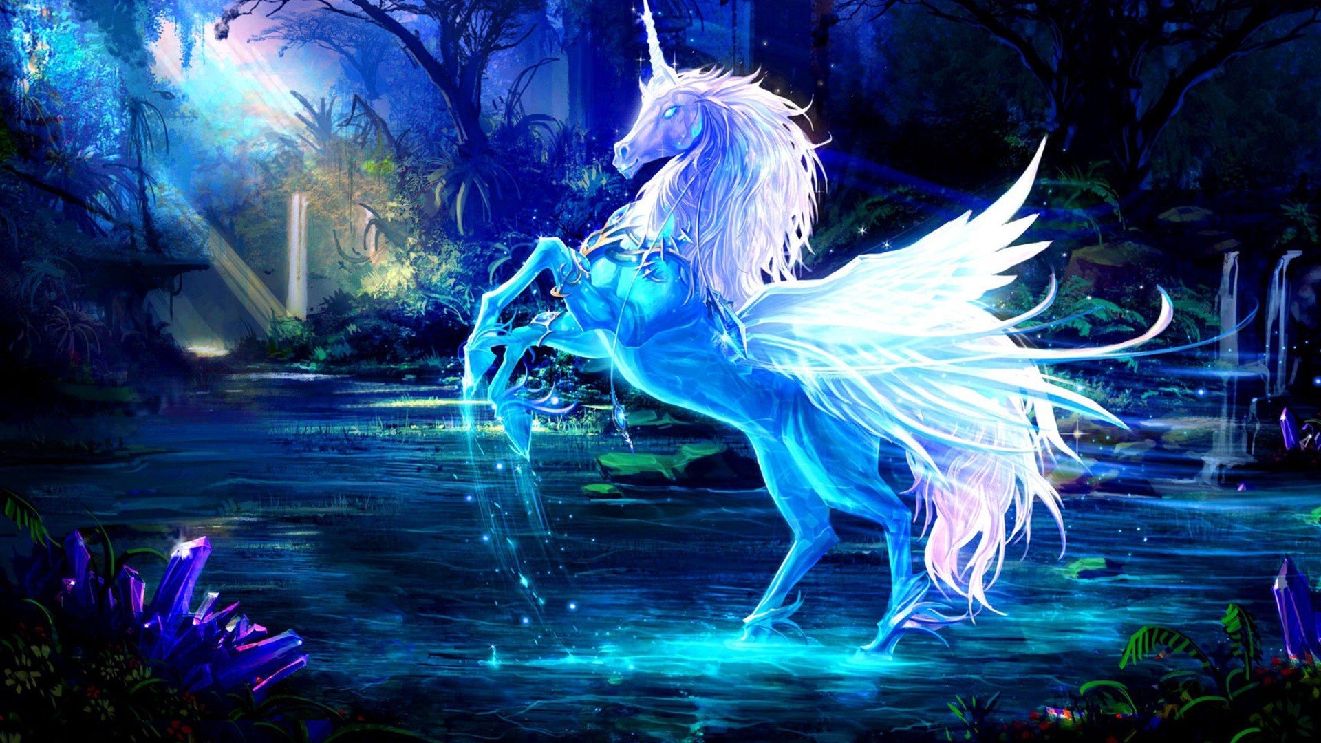 fantasy, Art, Pegasus, Artwork, Crystal Wallpaper