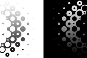black, White, Circles, Monochrome, Modern