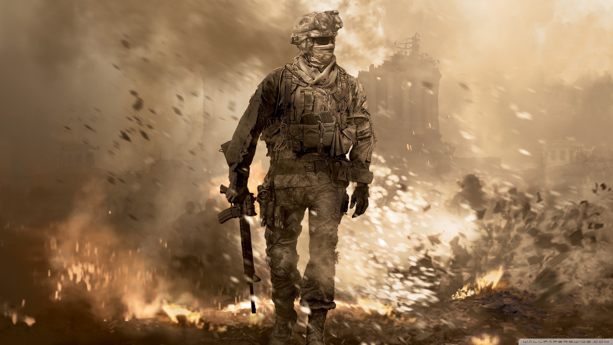 soldiers, Video, Games, Explosions Wallpaper