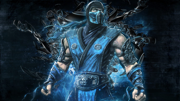 mortal, Kombat, Sub, Zero, Subzero, Warrior, Soldier, Martial, Arts, Uniform, Muscle, Fantasy, Mask, Blue, Armor HD Wallpaper Desktop Background