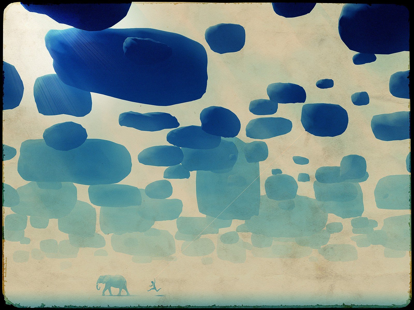 abstract, Artwork, Elephants Wallpaper