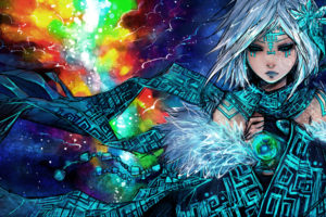 anime, Original, Sci, Fi, Science, Fiction, Space, Nebula, Stars, Color, Women, Females, Girls, Art, Artistic