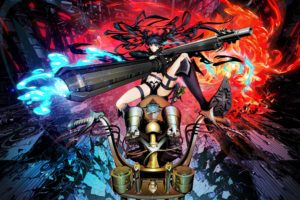 black, Rock, Shooter, Art, Artistic, Color, Detail, Fire, Flames, Explosion, Magic, Weapons, Vehicles, Motorcycle, Motorbike, Bike, Women, Females, Girls, Sexy, Sensual, Babes, Legs, Action