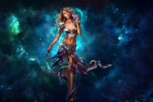 perfect, World, Video, Games, Online, Fantasy, Women, Females, Girls, Babes, Sexy, Sensual, Brunette, Color, Sci, Fi, Science, Fiction, Space, Nebula, Universe, Stars, Dust, Artistic, Warrior, Armor, Knight