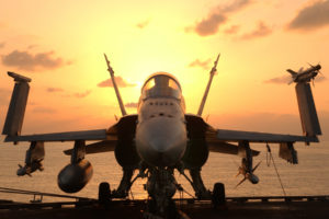 vehicles, Aircraft, Airplanes, Plane, Wings, Ships, Boats, Carrier, Ocean, Sea, Seascape, Weapons, Cannon, Bombs, Missile, Sunrise, Sunset, Sky, Clouds