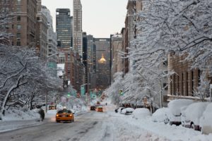 new, York, Winter, Snow, Roads, Buildings