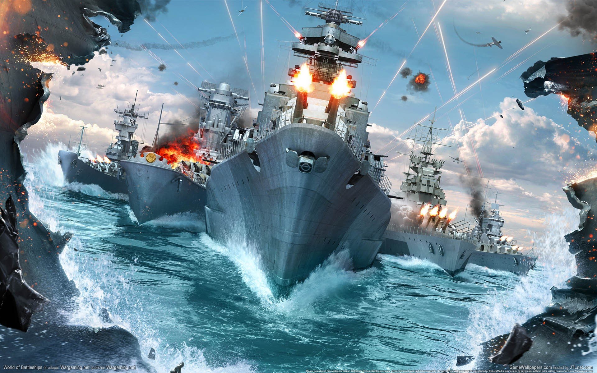 video, Games, Ocean, War, Boats, Battles, Battleships, Sea Wallpaper