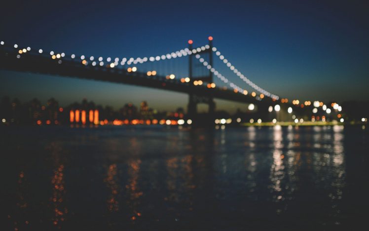 bridges, New, York, City, Manhattan, Bokeh, Out, Of, Focus HD Wallpaper Desktop Background